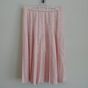 Vintage 14 fits M made in Van Canada heavyweight midi pleated petal pink…